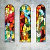 HYHMJ Retro Glass Sticker with Back Glue Auditorium Church Window Sticker Self Adhesive Opaque Privacy Decoration Light Blocking Window Cover,A,120 * 200cm view 4