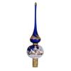 Czech Christmas Town Blue Glass Christmas Tree Topper view 1
