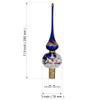 Czech Christmas Town Blue Glass Christmas Tree Topper view 2