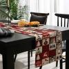 Christmas Plaid Burlap-Cotton Table Runner 72 Inches Long, Red Snowflake Snowman Xmas Tree Farmhouse Table Runners, Outdoor Dining Buffalo Plaid Holiday Tablerunner Spring Tablecloths for Wedding view 3