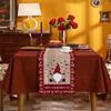 Valentines Day Burlap-Cotton Table Runner 72 Inches Long, Gnomes Love Heart Red Farmhouse Table Runners, Outdoor Dining Rustic Wood Tablerunner Holiday Spring Tablecloths Decor for Party/Wedding view 2