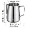 32 Oz Milk Frothing Pitcher - 900ml Milk Frother Cup, Milk Steamer Cup, Stainless Steel Espresso Steaming Pitchers, Latte Art Cups, Milk Pitcher for Espresso Machine view 2