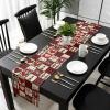 Valentines Day Truck Burlap-Cotton Table Runner 72 Inches Long, Gnomes Plaid Red Rustic Farmhouse Table Runners, Outdoor Dining Love Heart Holiday Tablerunner Spring Tablecloths Decor for Wedding view 4