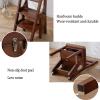 LHYZF Solid Wood Folding 4 Step Ladder Chair, Household Portable Step Stool Ladder Chair, Multifunction Stepladder and Dinner Chairs Combination view 4
