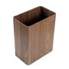 DRSFF Simple Trash Can Solid Wood Narrow Garbage Container Bin Household Creative Rectangular Durable Storage Bucket Uncovered Waste Paper Basket for Bathroom Bedroom (Size : 26 * 9.5 * 32CM) view 1