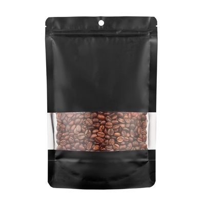 BAAGGNAA 150 Pack Stand up Matte Metallic Storage Bags with Clear Front Window Heat-Sealable Resealable Solid Color Pouches for Food Storage Containers Organizer(Black,6.3 * 9.4 inch,Pack of 150)