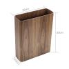 DRSFF Walnut Wood Narrow Garbage Container Bin Bathroom Bedroom Durable Rectangular Trash Can Household Solid Wood Simple Waste Paper Basket Uncovered Storage Bucket (Size : 26 * 9.5 * 32CM) view 2