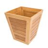 DRSFF Large Bamboo Trash Can Household Hotel Creative Garbage Bin Bedroom Living Room Solid Wood Waste Paper Basket Simple Uncovered Thickened Container Bin (Color : A) view 1