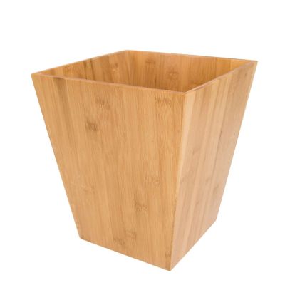 DRSFF Creative Uncovered Trash Can Solid Wood Garbage Bin Waste Paper Basket Household Simple Bedroom Living Room Thickened Container Bin Storage Bucket (Color : A)