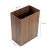DRSFF Simple Garbage Bin Bedroom Narrow Trash Can Walnut Wood Rubbish Container Home Office Waste Paper Basket Living Room Bathroom Storage Bucket Uncovered (Size : 261632CM), 26 x 16 x 32CM view 2