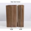 DRSFF Simple Garbage Bin Bedroom Narrow Trash Can Walnut Wood Rubbish Container Home Office Waste Paper Basket Living Room Bathroom Storage Bucket Uncovered (Size : 261632CM), 26 x 16 x 32CM view 3