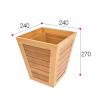 DRSFF Creative Trash Can Solid Wood Garbage Bin Household Simple Uncovered Waste Paper Basket Bedroom Living Room Thickened Container Bin Bamboo Storage Bucket (Color : A) view 2