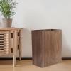DRSFF Trash Can Narrow Walnut Wood Garbage Bin for Living Room Bedroom Household Hotel Durable Waste Basket Bathroom Rectangular Uncovered Storage Bucket (Size : 26 * 9.5 * 32CM) view 1