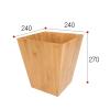 DRSFF Large Bamboo Trash Can Household Hotel Creative Garbage Bin Bedroom Living Room Solid Wood Waste Paper Basket Simple Uncovered Thickened Container Bin (Color : B) view 2