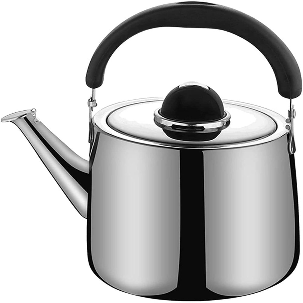Induction Kettle Whistling Tea Kettle Tea Kettle Stainless Steel Whistling Stove Top Surgical Polished Teapot with Heat-Resistant Handle for Stove Top (Size : 3L)
