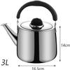 Induction Kettle Whistling Tea Kettle Tea Kettle Stainless Steel Whistling Stove Top Surgical Polished Teapot with Heat-Resistant Handle for Stove Top (Size : 3L) view 3