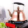2 Quart Stainless Steel Tea Kettle for Stove Top,Whistling Tea Kettle with Heat-Resistant Ergonomic Handle (Color : Brass, Size : 2L) view 3