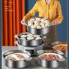MNSSRN Large-Capacity Food Steamer, Electric Steamer, Stainless Steel Household Steamed Fish Pot, Steamed Buns, Multi-Layer Steamer Drawers,3F view 4
