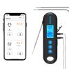 INKBIRD Instant Read Meat Thermometer Digital for Cooking with Dual Probes, 328FT Waterproof Bluetooth BBQ Meat Thermometer, Rechargeable Grill Thermometer with Temperature Alarms, Graph, Calibration view 1