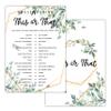 Housewarming Party Games, This or That, Greenery New Home, New House, New Homeowner Party Games Cards, 30 Sheets Each Pack view 1