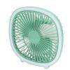 Hanging Fan, Power Adjustable Lightweight USB Charging Fan with LED Light for Outdoor Activities (Mint Green) view 1