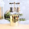 iLajao Candle Carousel Rotary Candle Holder Christmas Carousel Spinning Tealight Candleholder Christmas Decoration Centerpieces for Tables Valentine Easter (Owl) view 4