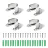 SPEEDWOX 4 Pcs Wardrobe Closet Rod Bracket Stainless Steel 1 inch Diameter U-Shaped Open Type Socket Bracket Silver Flange Rod Holder Closet Rod End Supports with Matching Screws(25mm) view 1