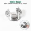 SPEEDWOX 4 Pcs Wardrobe Closet Rod Bracket Stainless Steel 1 inch Diameter U-Shaped Open Type Socket Bracket Silver Flange Rod Holder Closet Rod End Supports with Matching Screws(25mm) view 3