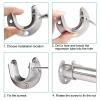 SPEEDWOX 4 Pcs Wardrobe Closet Rod Bracket Stainless Steel 1 inch Diameter U-Shaped Open Type Socket Bracket Silver Flange Rod Holder Closet Rod End Supports with Matching Screws(25mm) view 4
