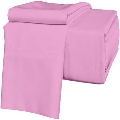 Trust Layer 4 Piece Sheets Set-Extra Super Soft-8 inch Deep Pockets-Hotel Luxury Bed Sheets-Easy Fit-Breathable Sheets 100% Egyptain Cotton 950 Thread Count 72" X 84" Cal King Size Solid Baby Pink