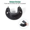 SPEEDWOX 4 Pcs Wardrobe Closet Rod Bracket Stainless Steel 1 inch Diameter U-Shaped Open Type Socket Bracket Black Flange Rod Holder Closet Rod End Supports with Matching Screws(25mm) view 3