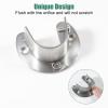 SPEEDWOX 4 Pcs Wardrobe Closet Rod Bracket Stainless Steel 1-1/4 inches Diameter U-Shaped Open Type Socket Bracket Silver Flange Rod Holder Closet Rod End Supports with Matching Screws(32mm) view 3