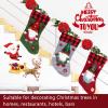 Christmas Stockings 3 Pack, 18 inch Large Christmas Cute Family Stockings, Xmas Fireplace Hanging Stockings, Personalized Christmas Stockings for Xmas Holiday, Christmas Tree, Fireplace, Staircase view 2