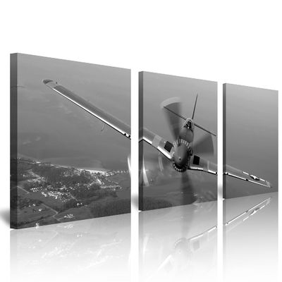 3 panel Aircraft Decor Vintage Fighters Flying Fighter Adornment Framed Painting Canvas Prints Vintage Aircraft Art Wall Decor the Picture Print Home Decorative Art Picture Paint on Canvas Prints
