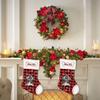 MALIHONG 1 Pack Personalized Christmas Green Buffalo Plaid Stocking with Lovely Dog Cavalier King Charles Spaniel Snowflake Home Decorations Gifts for Family 14.4" view 3