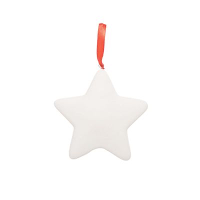 Baker Ross FC109 Christmas Star Ceramic Baubles-Pack of 4, Assorted