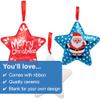 Baker Ross FC109 Christmas Star Ceramic Baubles-Pack of 4, Assorted view 2