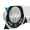 Blue With Golden Snowflakes And Monogram Brushed Polyester Tree Skirt Blanket Throw Flannel Luxury Couch Comfortable Bed Warm Soft Fluffy Plush Fleece Blankets Living Room Sofa Bedroom Tapestry Decora view 1
