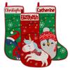 4 Pack, Personalized Christmas Stockings, w Name - 6 Animal Themes, 6 Fonts - Custom Christmas Stockings Gifts for Family, Kids, Customized Xmas Stocking for Fireplace Decoration, Christmas Decor view 1