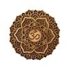 BHDecor Crown Chakra Home Wall Decor  Multilayered Laser Cut Carved Elegant Wooden Mandala Hanging MDF Panels - Rustic Contemporary Artwork 17.7 x 17.7 in (45cm), Natural Wood view 1