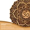 BHDecor Crown Chakra Home Wall Decor  Multilayered Laser Cut Carved Elegant Wooden Mandala Hanging MDF Panels - Rustic Contemporary Artwork 17.7 x 17.7 in (45cm), Natural Wood view 2