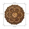 BHDecor Crown Chakra Home Wall Decor  Multilayered Laser Cut Carved Elegant Wooden Mandala Hanging MDF Panels - Rustic Contemporary Artwork 17.7 x 17.7 in (45cm), Natural Wood view 4