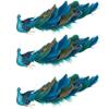 11" Blue Peacock Christmas Ornaments with Clip, Closed Tail Feather Bird with Glitter, Decor Set for Christmas Tree (3 Pack) view 1