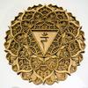 BHDecor Solar Plexus Chakra Home Wall Decor  Multilayered Laser Cut Carved Elegant Wooden Mandala Hanging MDF Panels - Rustic Contemporary Artwork 22.8 x 22.8 in (58cm), Natural Wood view 1