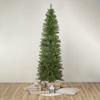 6.5' Pre-Lit Silver Lake Fir Pencil Artificial Christmas Tree, Multi Lights view 2