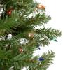 6.5' Pre-Lit Silver Lake Fir Pencil Artificial Christmas Tree, Multi Lights view 3