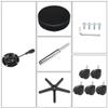 Volowoo Bar Stools,Round Arch Feet Rotation Bar Stool Adjustable Swivel Stool Kitchen Counter Stools Dining Chairs (Black Plastic) view 3
