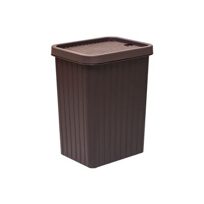 BDPP Trash Can Trash Can with Lid Rectangular Garbage Can Ultra-Thin Plastic Garbage Bin with Handle Suitable for Kitchen USO Interior y Exterior (Color : A)