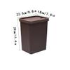 BDPP Trash Can Trash Can with Lid Rectangular Garbage Can Ultra-Thin Plastic Garbage Bin with Handle Suitable for Kitchen USO Interior y Exterior (Color : A) view 2