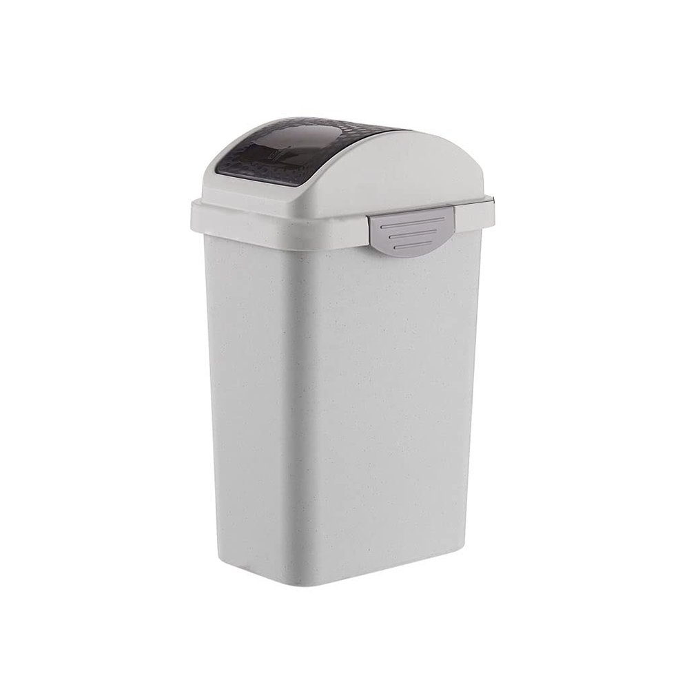BDPP Trash Can Rectangular Plastic Trash Can Simple Garbage Can Fashion Garbage Bin Detachable Lid Easy to Clean Smell Protection USO Interior y Exterior (Color : C)
